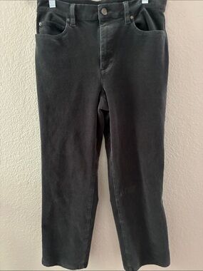 Eileen Fisher Charcoal Gray Organic Cotton Corduroy Pants